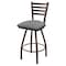 Holland Bar Stool Co 30" Swivel Bar Stool, Brnz Finish, Canter Grey Seat X410 - alternate 1